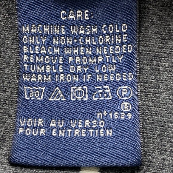 RALPH LAUREN Women Tee Size L Gray Long Sleeve Sport Striped Purple Horse 79-13 - Picture 11 of 11